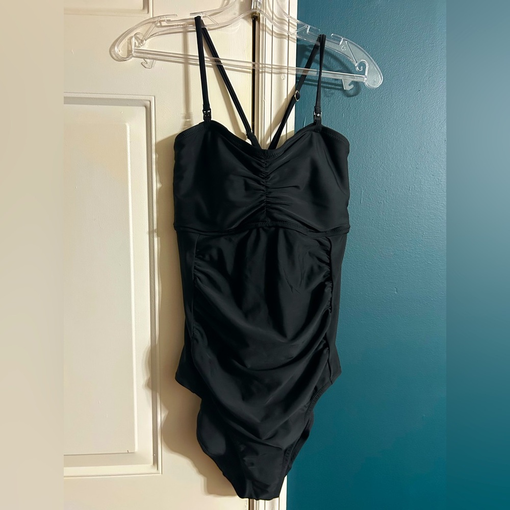 NWOT Motherhood Black One Piece Swim size M